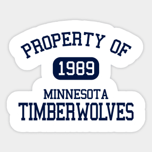 Property of Minnesota Timberwolves Sticker